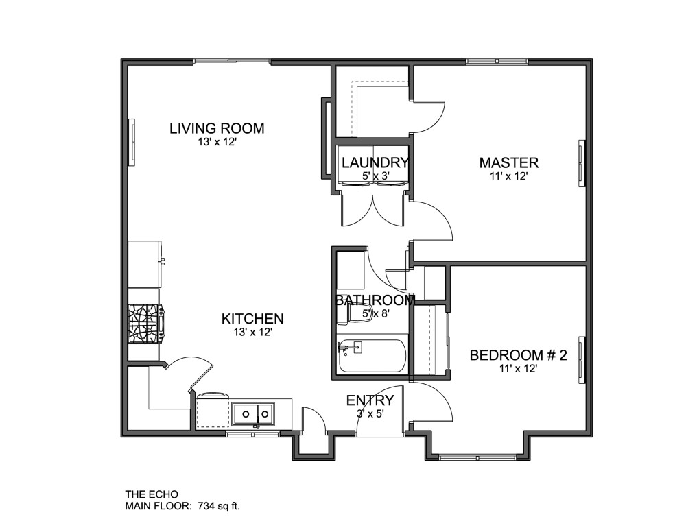 The Echo main floor plan